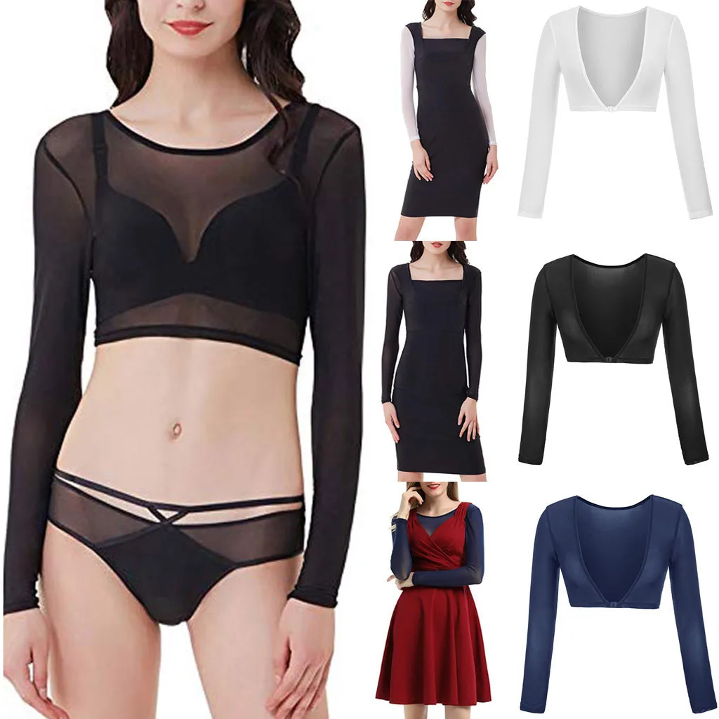 

Шаль для женщин, вечерние, сексуальная, с обеих сторон, прозрачная, с длинным рукавом, бесшовная рубашка, блузки, перспективный кардиган, топ, сетка, пашмина