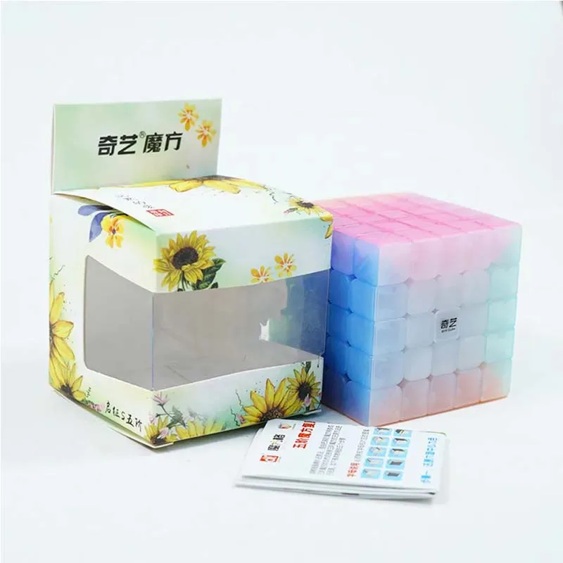 QiYi Color Magic Cube 2x2 3x3 4x4 5x5 Jelly Series Pyramid Speed Cube Educational Puzzle Cube Toy for Children Kid Gift