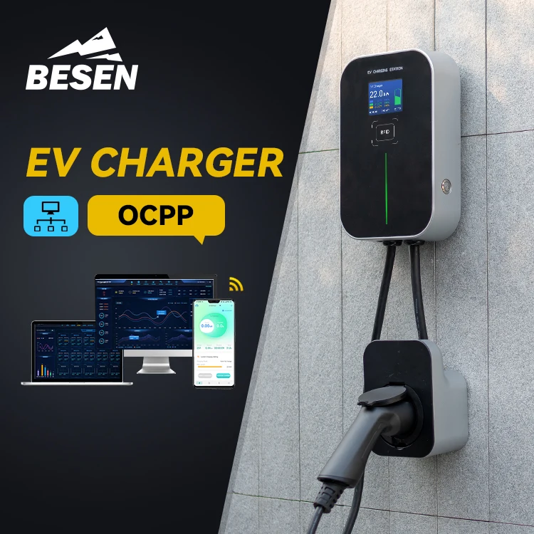 

OCPP 1.6J Mennekes EV CAR CHARGER WALL BOX 4G Connect With LCD Display