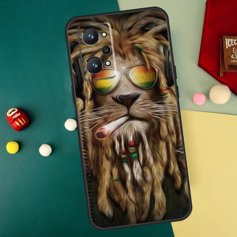 Rasta Lion For Realme 9 10 11 12 Pro Plus GT5 GT Neo5 C31 C33 C35 C11 C25s C21Y C51 C55 C53 C30 Case