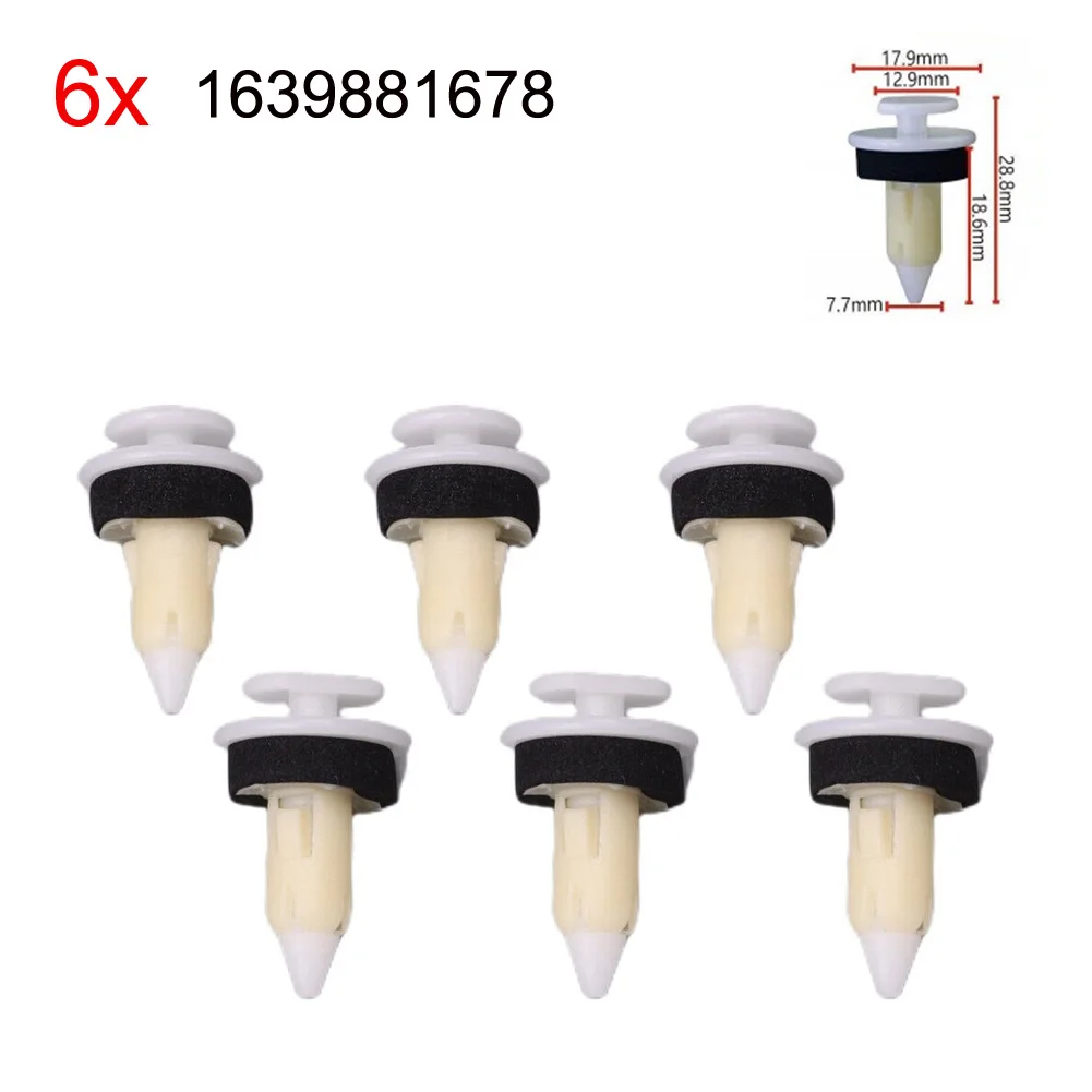 6Pcs Plastic Fastener Clip-Inner-Door Panel With Sealer 1639881678 For Mercedes W163 Parts Accessories