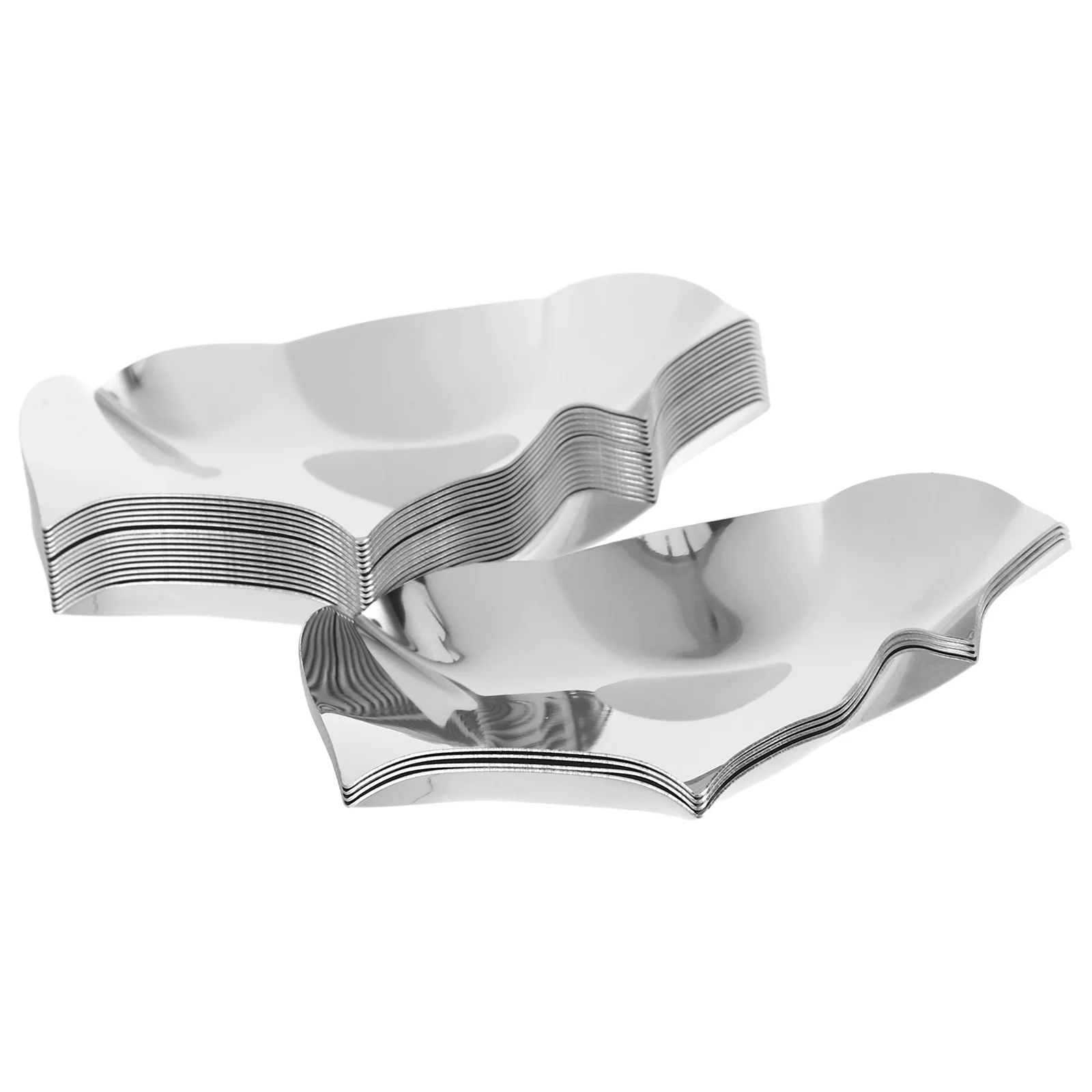 Bandeja para barbacoa de mariscos de acero inoxidable, sartén para parrilla de ostras con Mini platos para salsa para hornear conchas, caracoles humeantes reutilizables, 20 piezas