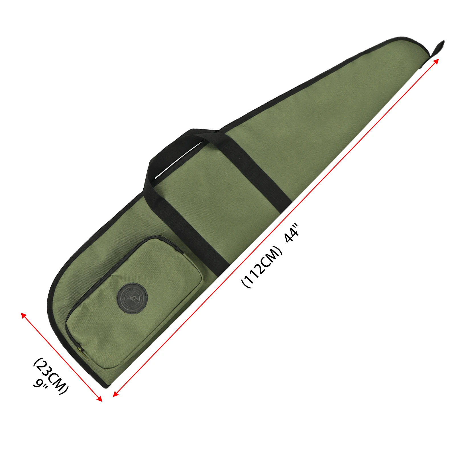Tourbon 112 cm Nylon-Gewehrtasche, Schutztasche für Gewehre, weich gepolstert, mit Schultergurt, grün, Jagdzubehör – Detail 5