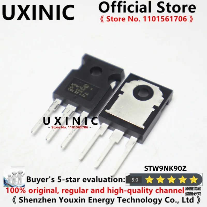 UXINIC 100% New Imported OriginaI STW9NK90Z STW9NK90 W9NK90Z TO-247 N-Channel MOS 9A 900V