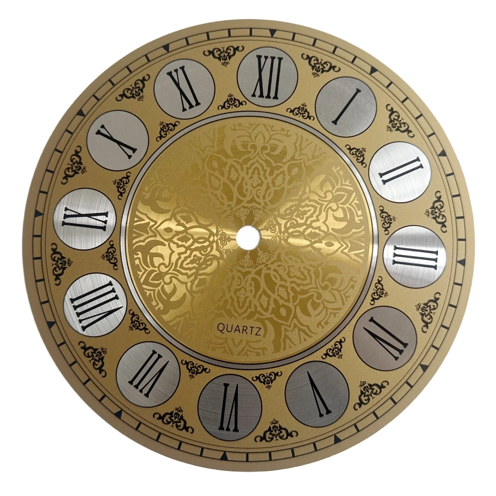 Add Elegance to Your Living Room with Vintage Aluminium Metal Wall Clock Dial Face Roman Numeral 180mm 7 In Diameter