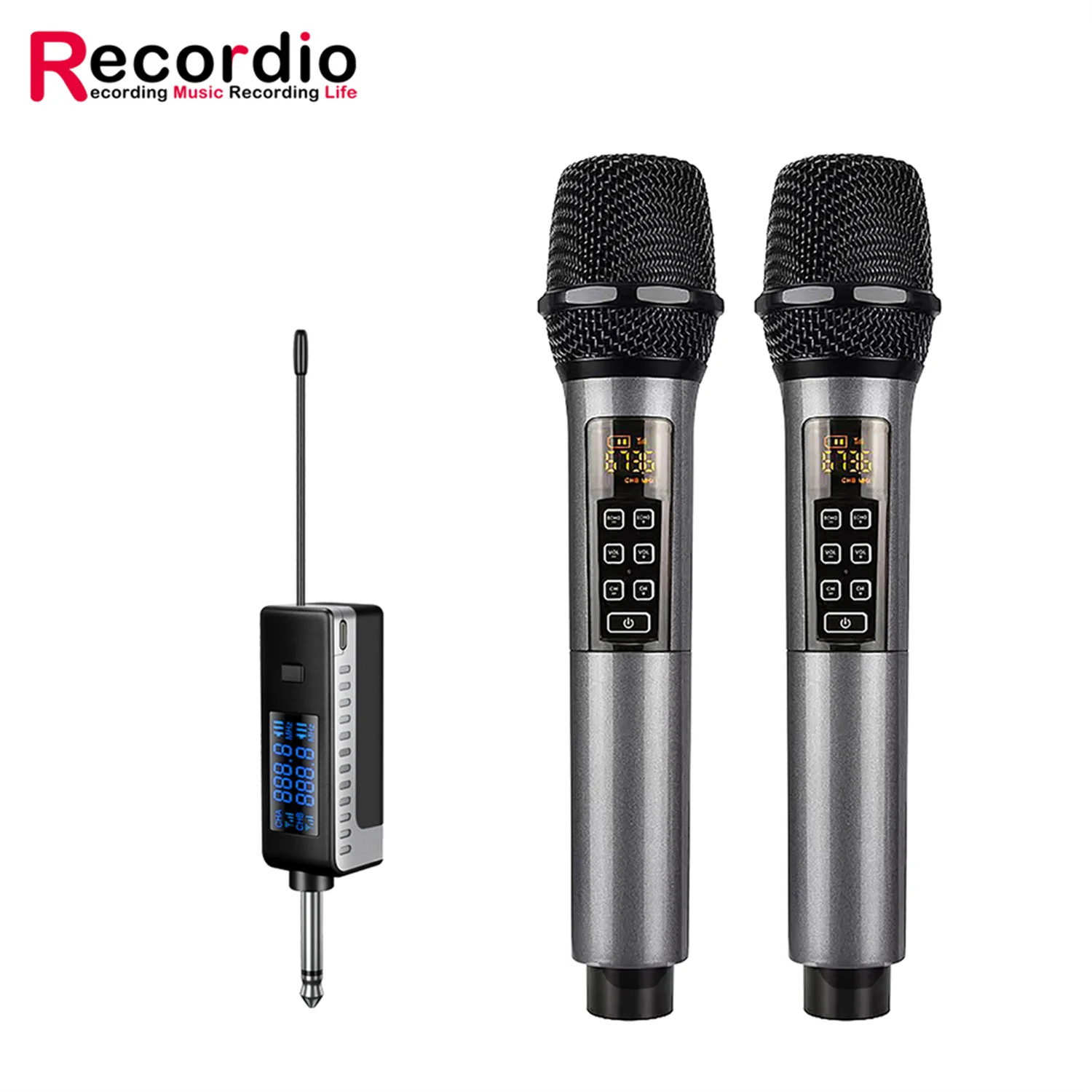 GAW-010B Professioneel draadloos microfoonsysteem Dynamische handheld vocale karaoke-echomicrofoon