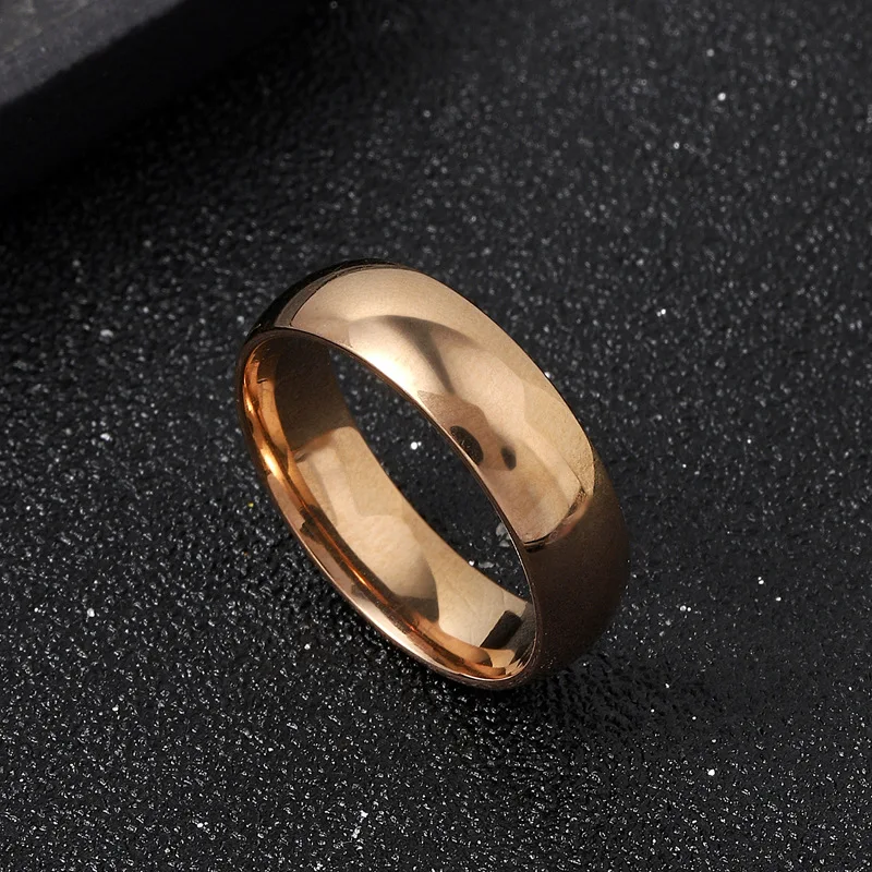 1-8mm Classic Stainless Ring Fashion Stainless Steel Ring Gold Plated Silver Color Knuckle Rings Wedding Ring For Women Men