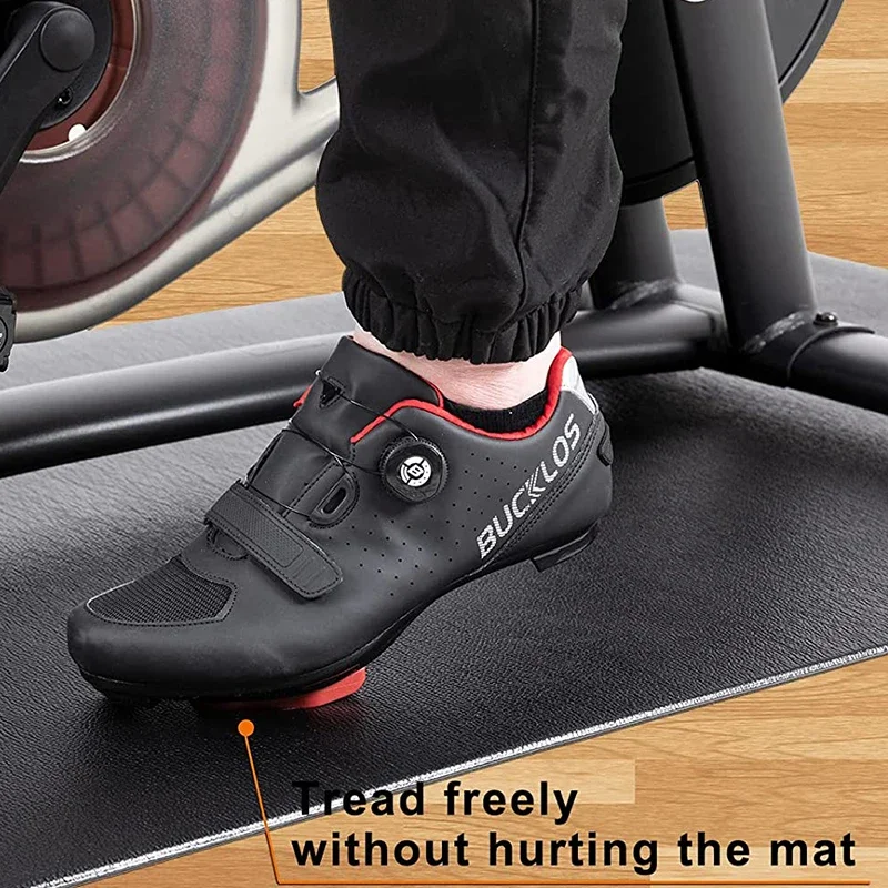 BUCKLOS mata rowerowa mata do jogi sporty halowe trener rowerowy jazda Floormat Fitness bieżnia ochrona podłogi 30 * 60in 36*72 Cal