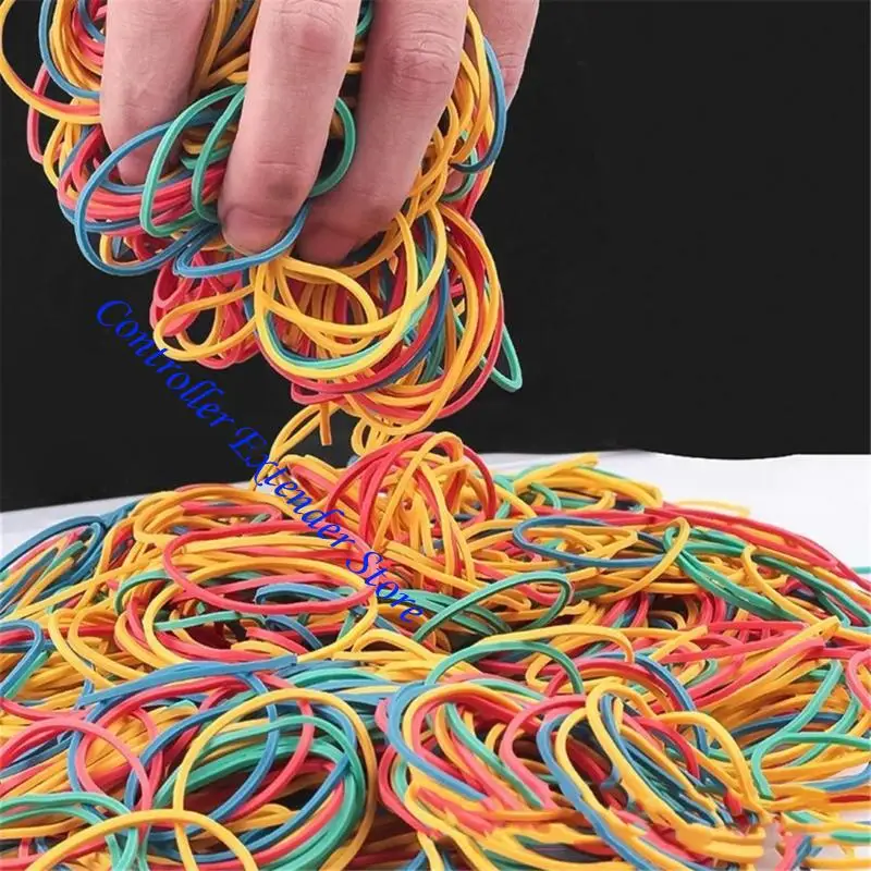 N84Bマルチサイズの弾性ラバーバンド400の鮮やかな色のセットホームオフィススクールクラフトプロジェクト用の厚い柔軟な素材