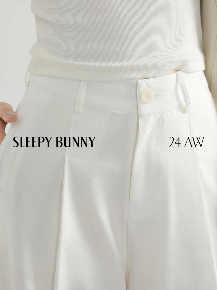 High Waist Wide Leg Pants Elastic Waist Cropped Trousers Women Summer Loose Casual Bottoms Slimming Tall Look Patchwork Outfit