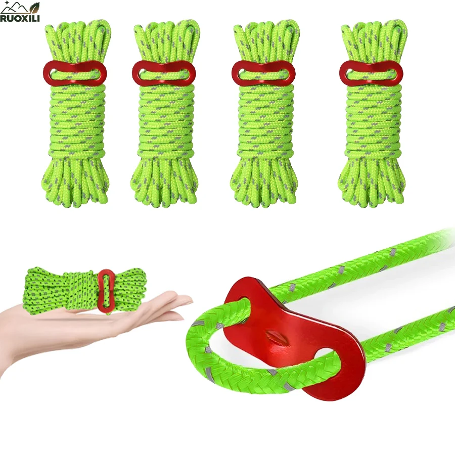 

Camping Guylines Ropes for Tent Tarp,Climbing,Hiking Backpacking Outdoor Guy Lines Tent Cords Lightweight Camping Rope