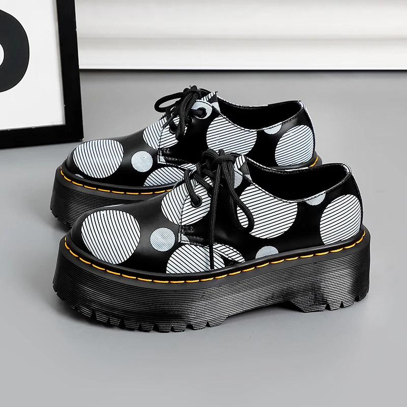 

2026 New Thick Sole Leather Shoes for Women's Spring and Autumn New Fashion Style Soft Leather Single Shoes Женская Обувь