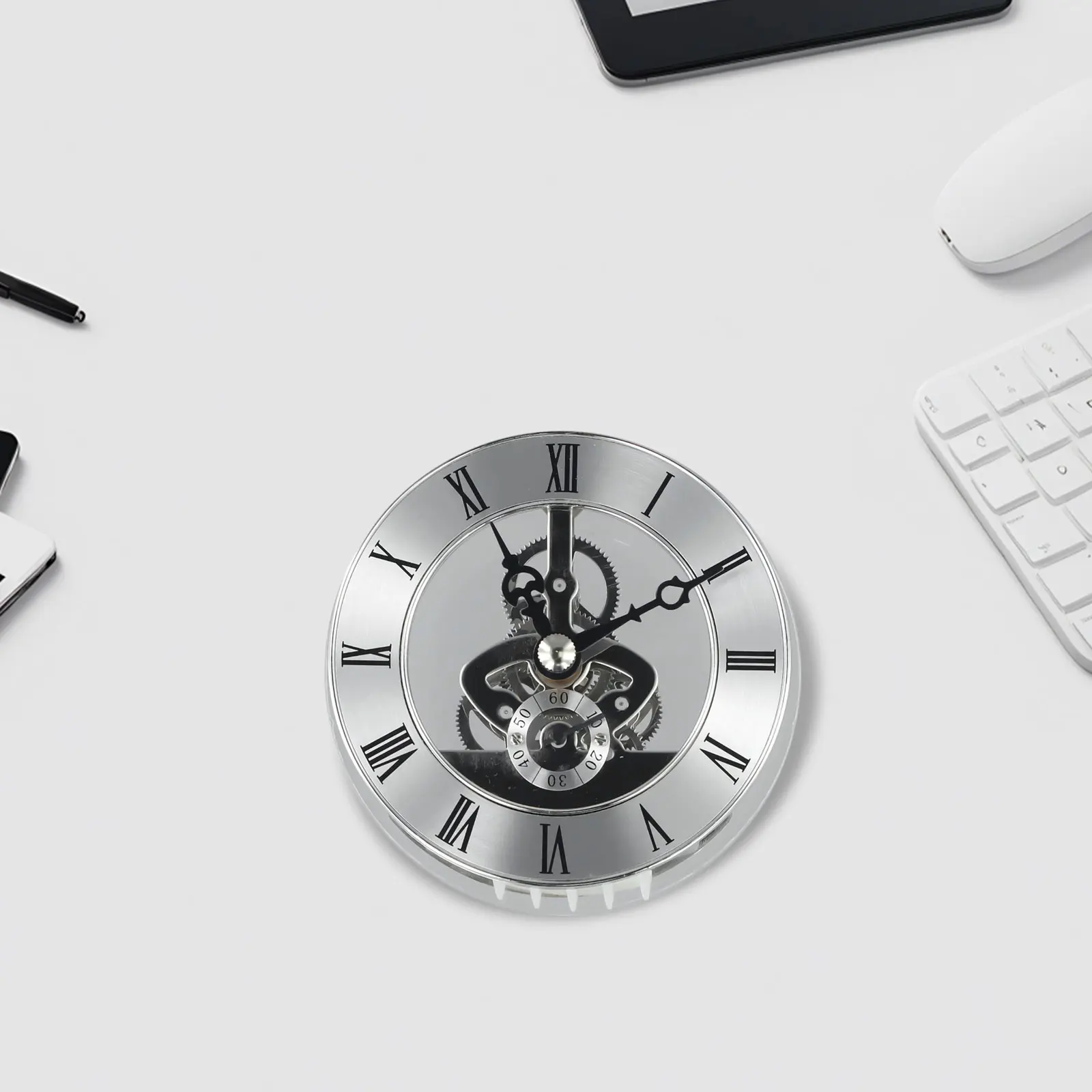 Replacement Clock Insert Thick 24mm Skeleton Clock Insert Clock Movement DIY Parts Diameter 86mm Moving Gear Clock