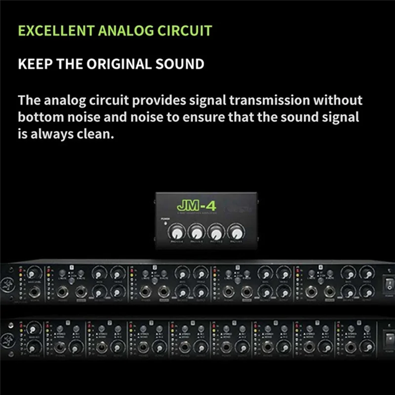 A24U 4-Wege-Kopfhörerverstärker 4 Kanal Real Stereo Hifi Kopfhörer AMP Audio USB Kopfhörerverstärker EU-Stecker