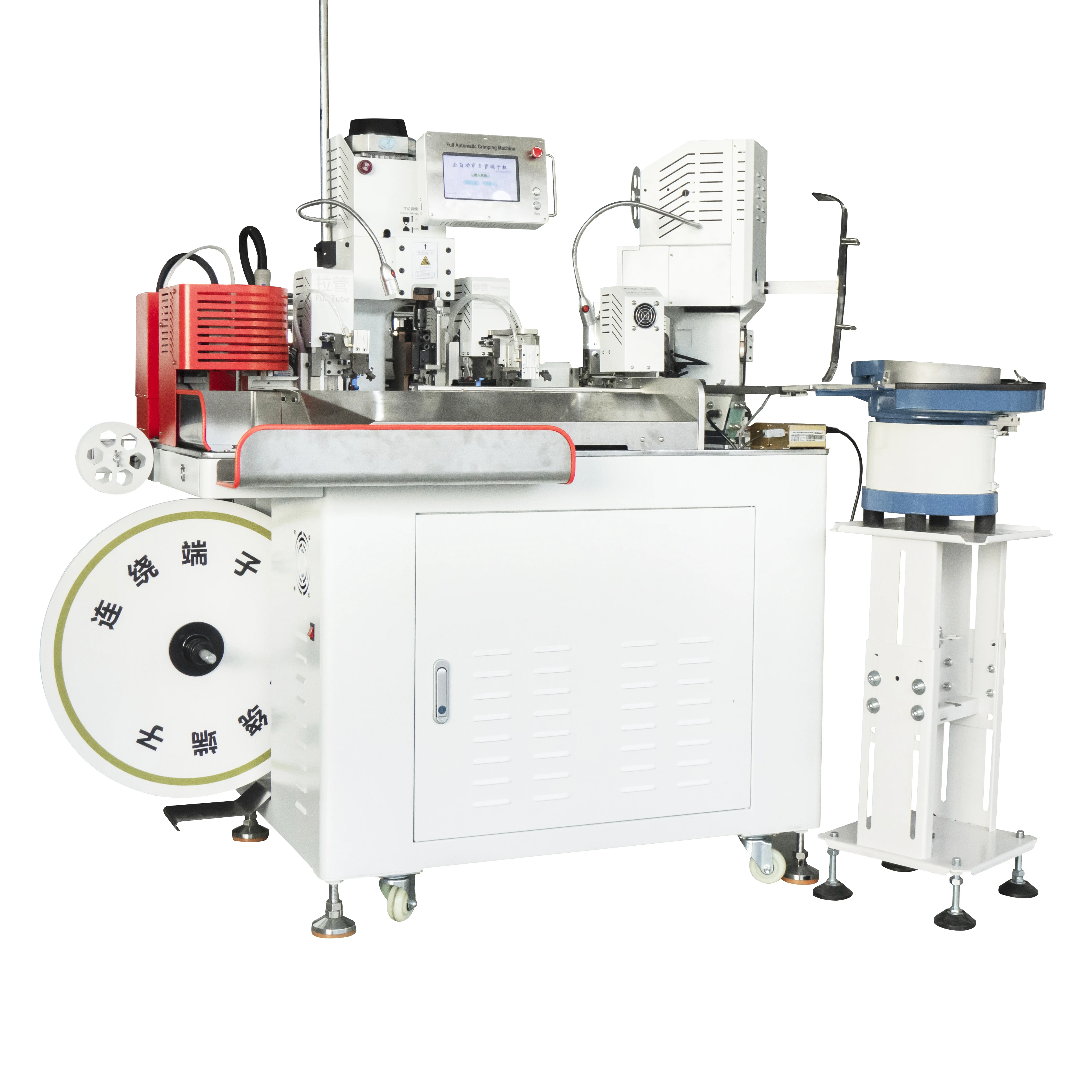 Cable Crimping PVC Sleeves and Heat Shrink Tube Inserting Machine