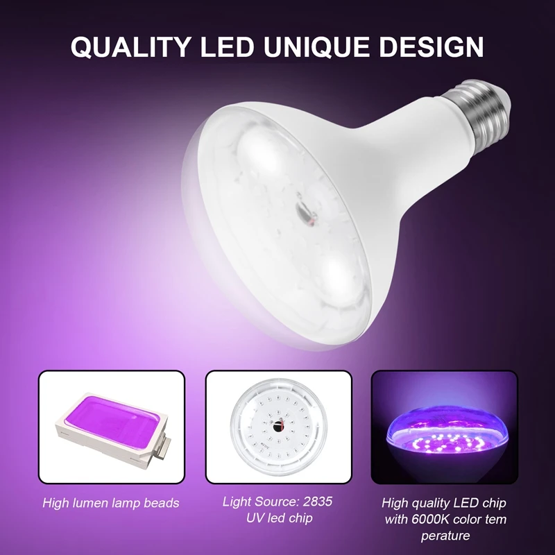 E26 15W lampada UV ultravioletta lampadina nera lampada di rilevamento fluorescente 220V/110V Home DJ Party Decoration
