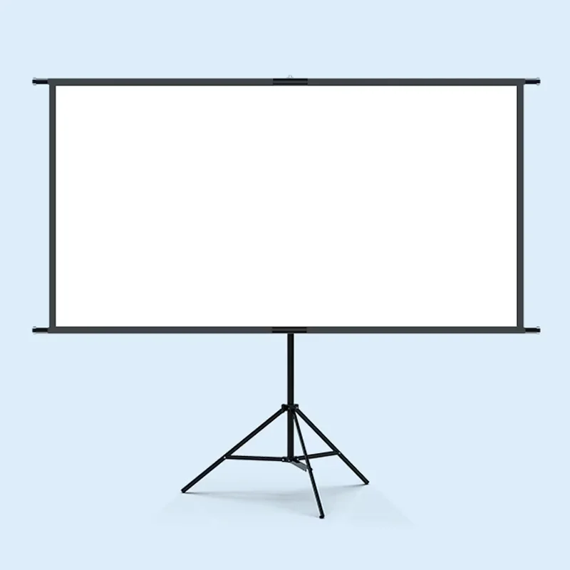 2026Professional 100-Inch 16:9 Glass Beaded Polyester Electric Projector Screen Adjustable Flexible Metal Tripod Stand (Portable