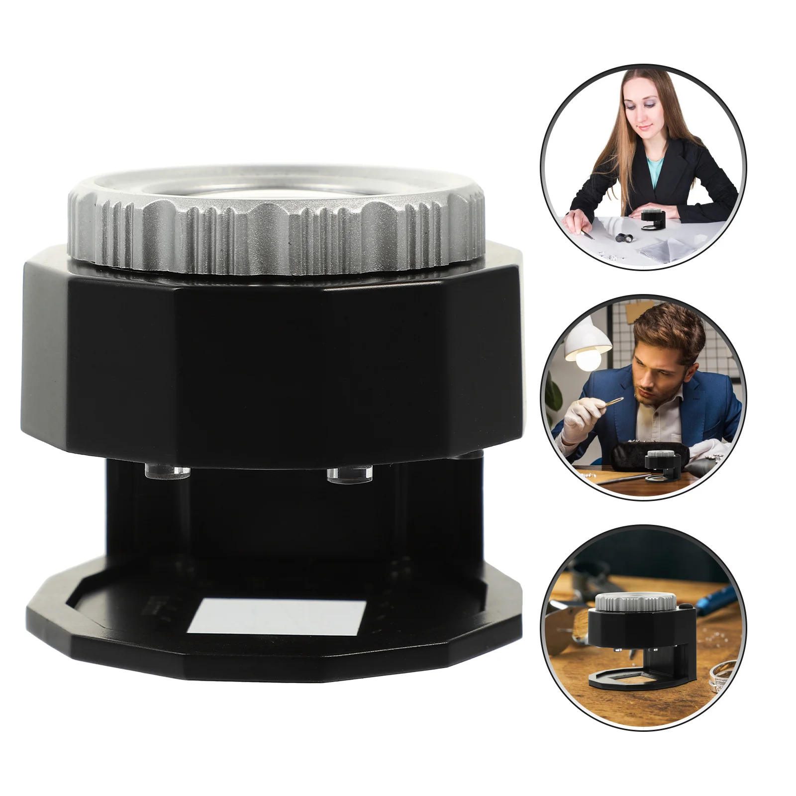 1Set Optical Glass Jewelry Magnifier Portable Handheld Loupe LED Lighted Magnifying Glass for Gems Coins Stamps Watches Hobby