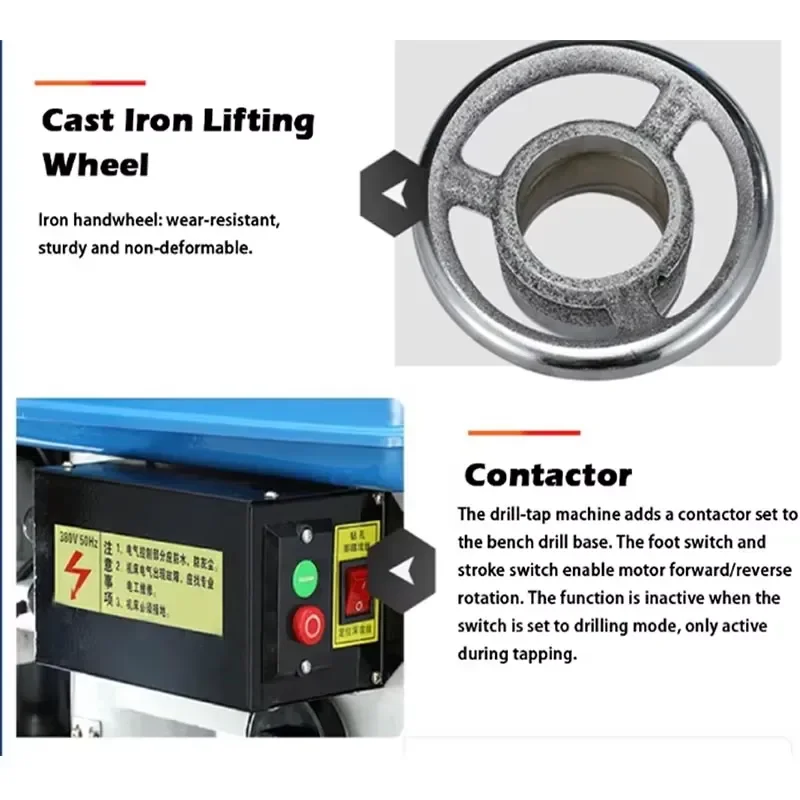 New Multifunctional Industrial Desktop Drilling And Tapping Machine 2 In 1 Electric Tapper Threading Machine 380V Customized