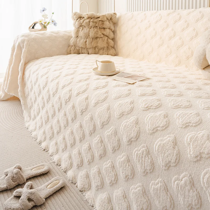 

Soft and Sticky Sofa Cover Cloth Anti Cat Scratch Thick and Warm Sofa Towel Skin Friendly and Durable Touch Autumn and Winter