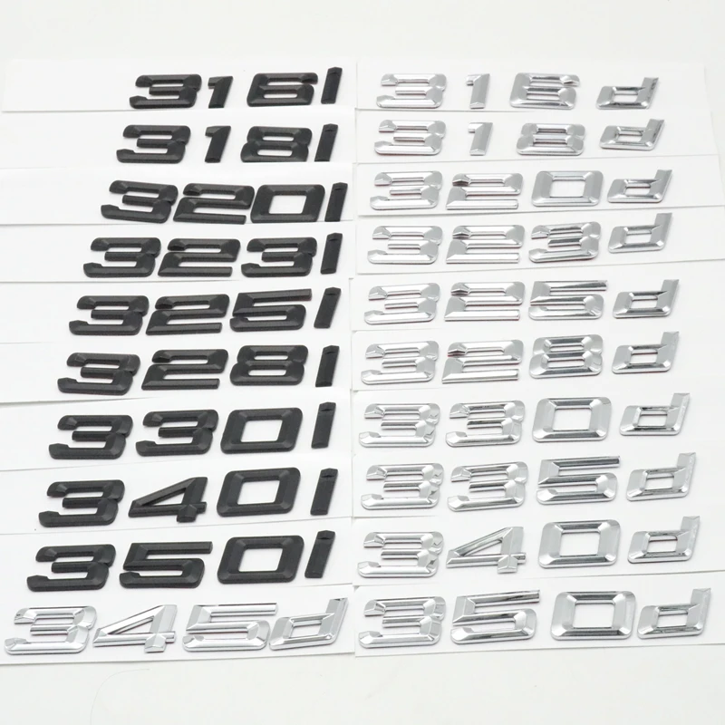 

3D ABS Car Rear Trunk Emblem Badge Sticker For E36 E46 E90 F30 318i 320i 323i 325i 328i 330i 335i 320d 325d 330d 335d 350d