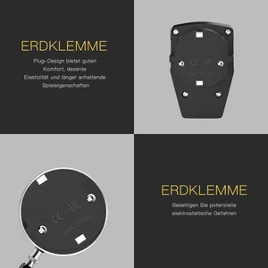 Schuko -Steckerleistung mit Schalter, austauschbarem Sockelanschluss, Steckerkonverter, EU -Adapter, Deutsch, 250 V, 10A, 3 Pack 10 Hauptverkäufe männlicher Stecker - №10