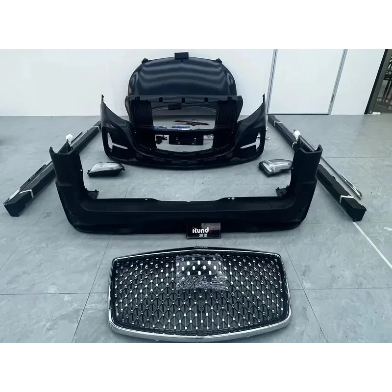 Runde PP المواد طقم الجسم ل V-class Vito W447 V250 سوبر ستار هود مصبغة المصد الأمامي المصد الخلفي التنانير الجانبية