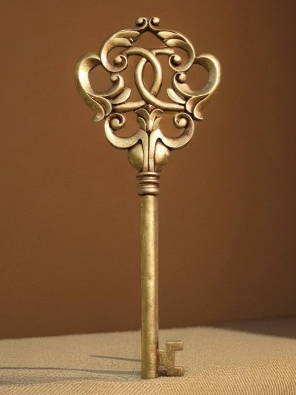 European retro gold British decal carving key bar wall decoration porch wall wall pendant decoration gift craftsmanship