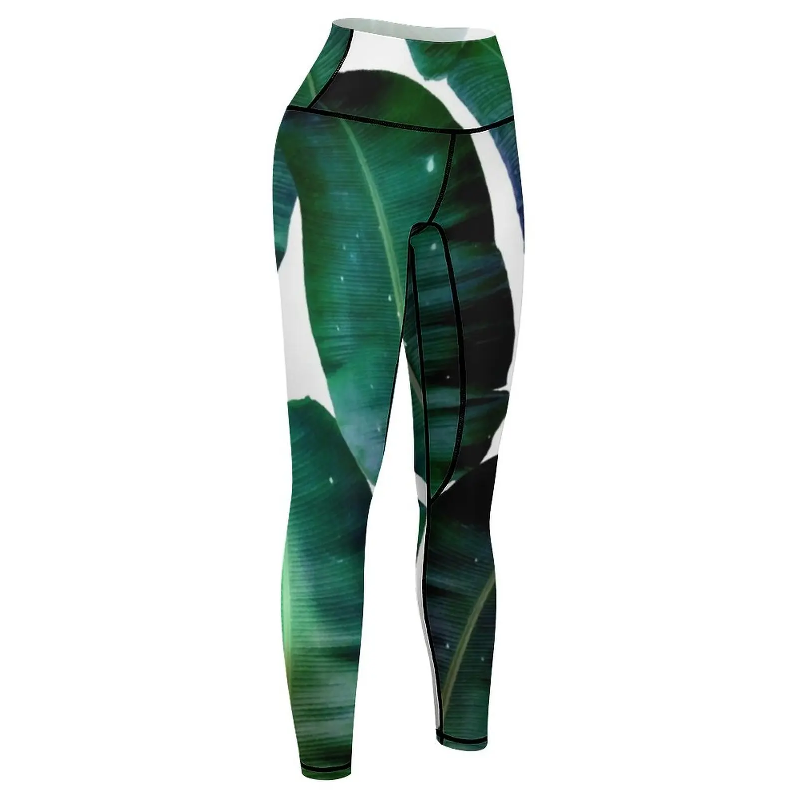 Cosmic Banana Leaves #redbubble #lifestyle Leggings Women's gym leggins push up woman Women sports active wear Womens Leggings