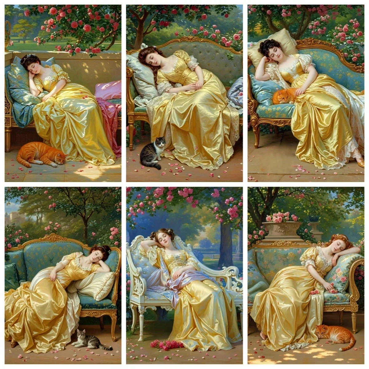 

500/1000/1200/2000PCS Puzzles for Adults , Luxury Rococo Style Elegant Ladies Jigsaw Puzzles Educational Games Home Decor Gifts
