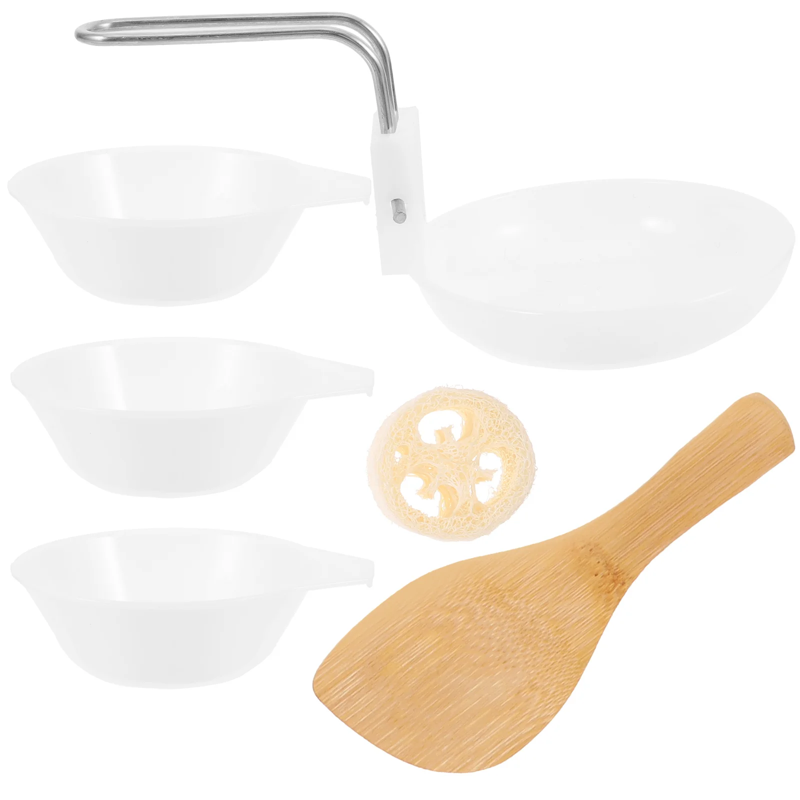 

6 Pieces Camping Cookware Set Reusable PP Lightweight Outdoor Bowls Small Compact Carry Storage Cooking Utensils