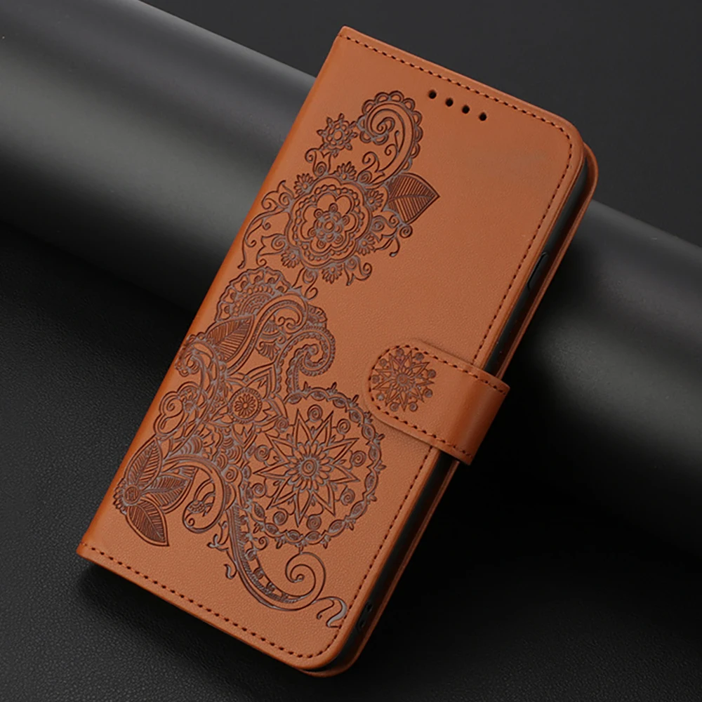 3D Emboss Mandala Leather Book Case For Xiaomi Redmi Note 11 Pro 10 5G Case Note 11S 11 SE 11E 10S 10T 9S 9 Pro Max Wallet Cover