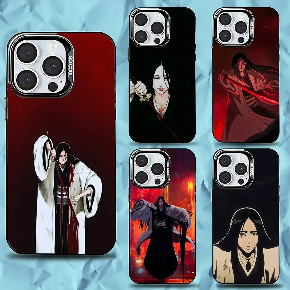 

Unohana Retsu B-BleachS Phone Case For iPhone 16,15,14,13,12,11,Pro,Max,Plus,Mini,XS,SE Anti Fall Black Matte Hard Bumper
