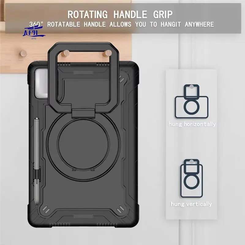 

AF91-New Tablet Case For Lenovo Tab M11 TB331FC Pad 11Inch 2024 Swivel Bracket Handle With Shoulder Strap Case