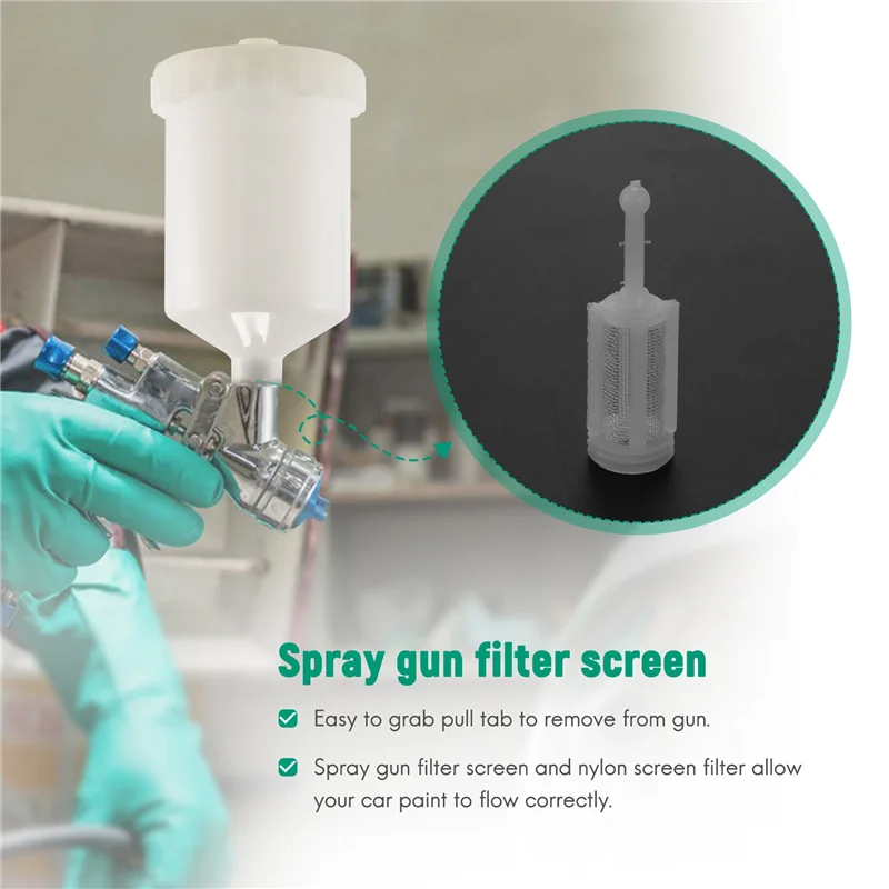 

LJL 24 Pcs Universal Gravitation Spray-Gun Filters Fine Mesh, Disposable Gravitation Feed Spray-Gun Paint Strainer