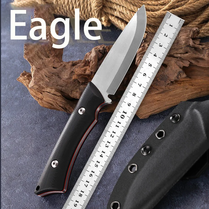 14C28N Stainless Steel Sharp Fixed Blade Knife G10 Handle Outdoor Camping Knifes Self Defense Survival Tool With Scabbard