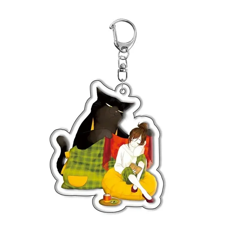 Anime Keychain The Masterful Cat Is Depressed Again Today Cute Dekiru Neko Wa Kyou Mo Yuuutsu Pendant Car Key Ring Bag Decor