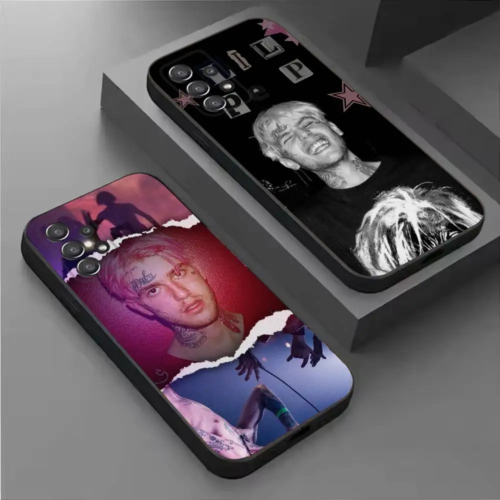 Singer Lil Peep  Black Soft Protective Case For Samsung Galaxy S30, 25,24,23,22,21,20,10 Ultra Plus Lite FE