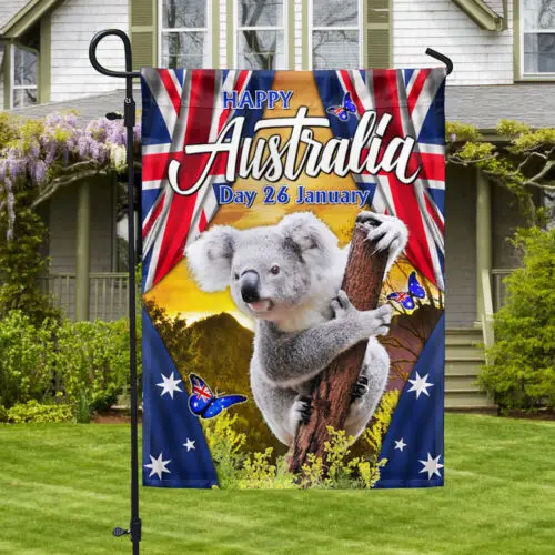 Happy Australia Day 26 January Koala Australia Flag Garden Flag - House Flag AAL HHM WZZ yyi