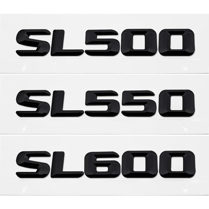 Modified Car Trunk Emblem Sticker Letter Badge Decals Decoration for Mercedes Benz SL350 SL400 SL450 SL500 SL550 SL600