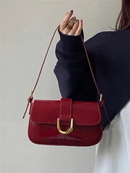 Simple fashion bright face, Bean curd bag, armpit bag, shoulder bag, can be slanted