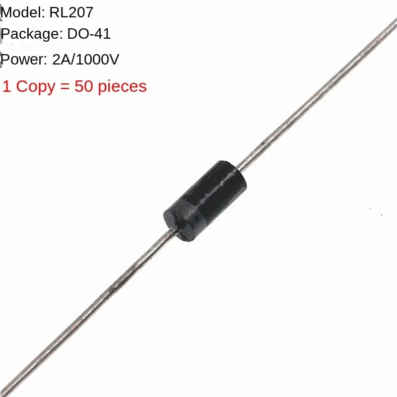 Inspection haute puissance à diode, 50 pièces, Rl207, 1000V