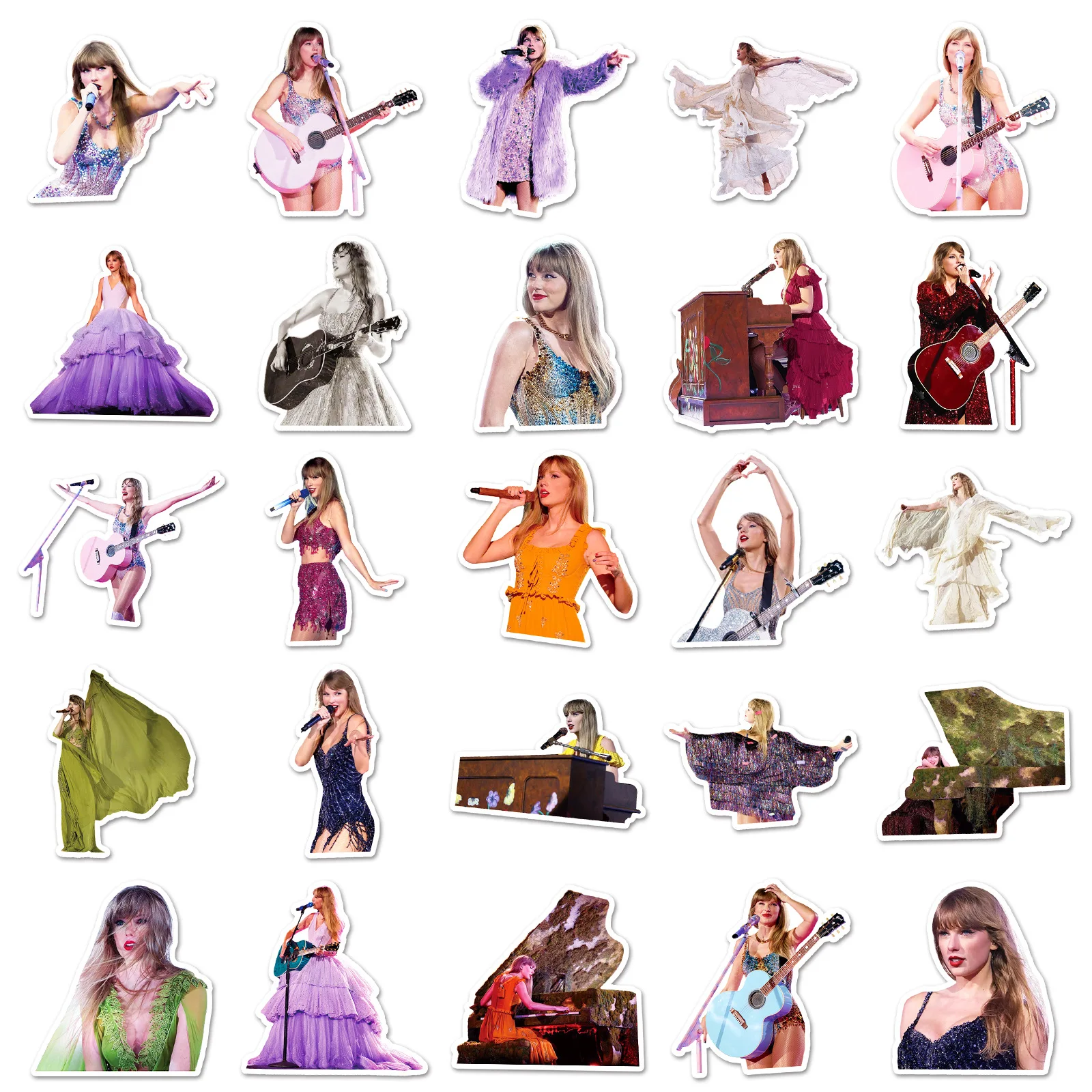 10/52PCS Concert Graffiti Stickers Taylor Decoration Singer Decals Music Toys Fans Gift Fridge Laptop Guitar Car Bike Skateboard - Image 6