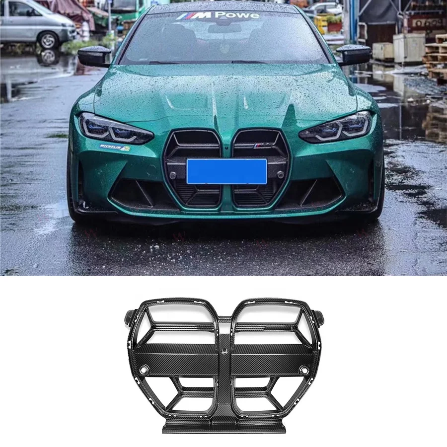 G82 M4 CSL Style Grill For BMW M3 M4 G80 G82 Dry Carbon Fiber Grille Front Bumper Grill Car Parts