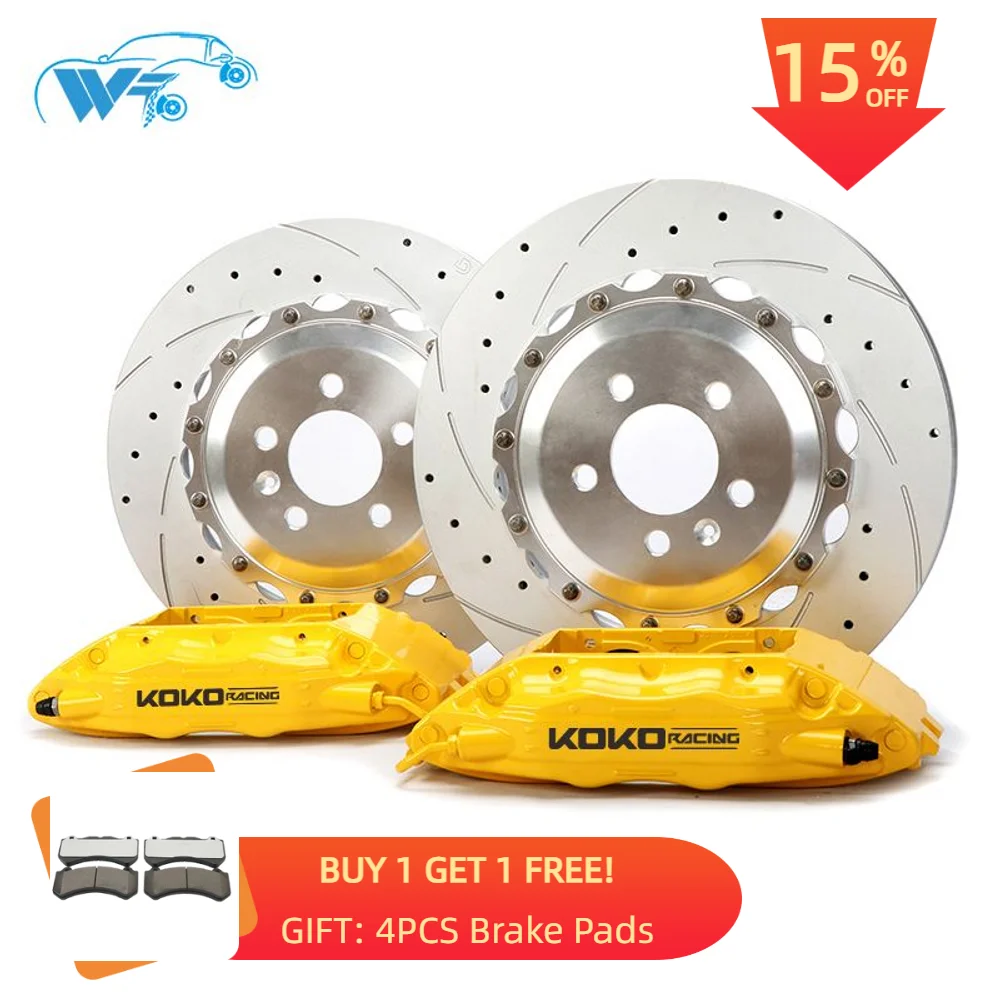 

Customized Brake set F50 car caliper with brake drilled rotor 355*32mm for Audi TT front wheel