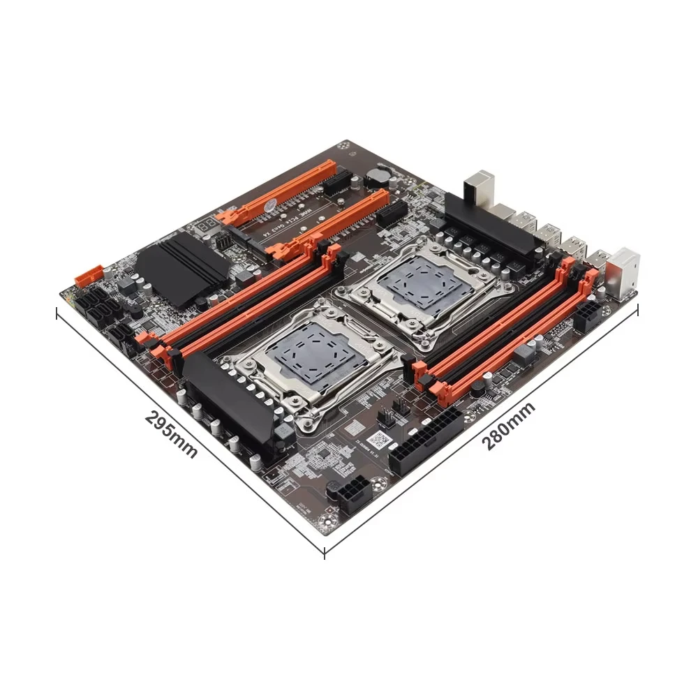 MOUGOl X99 Dual CPU Gaming Motherboard Set lntel Xeon E5 2680 V4&DDR4 64GB (4*16GB) LGA2011-3 M.2 NVME for Server Computer Host