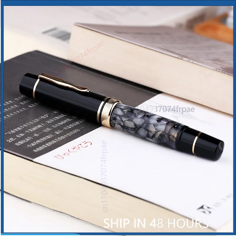 For MAJOHN P139 Expedition Piston Fountain Pen No.8 40 Nib Hard Rubber Feed Full Copper Piston Vintage Hobby Pen MOONMAN