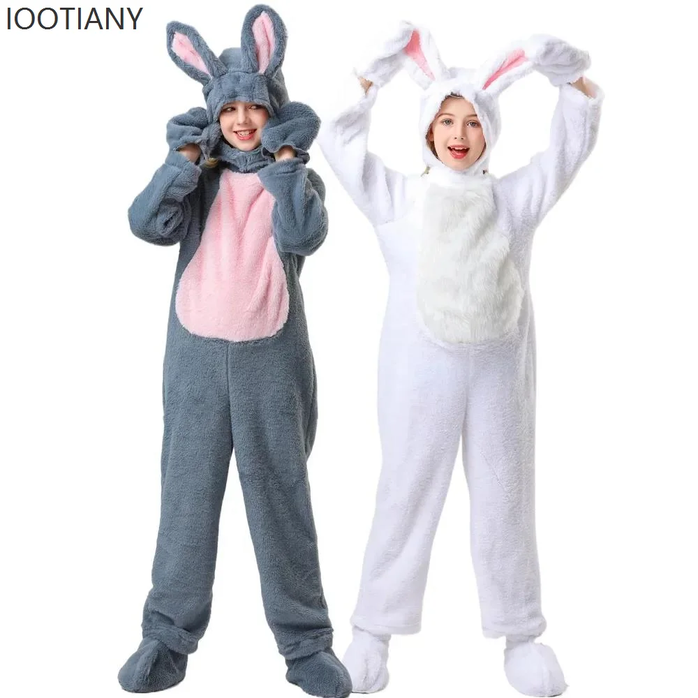 

New Halloween Gray Children's Animal Performance Costume Rabbit Role Playing Costume Easter Children's Rabbit Stage Dance Costum