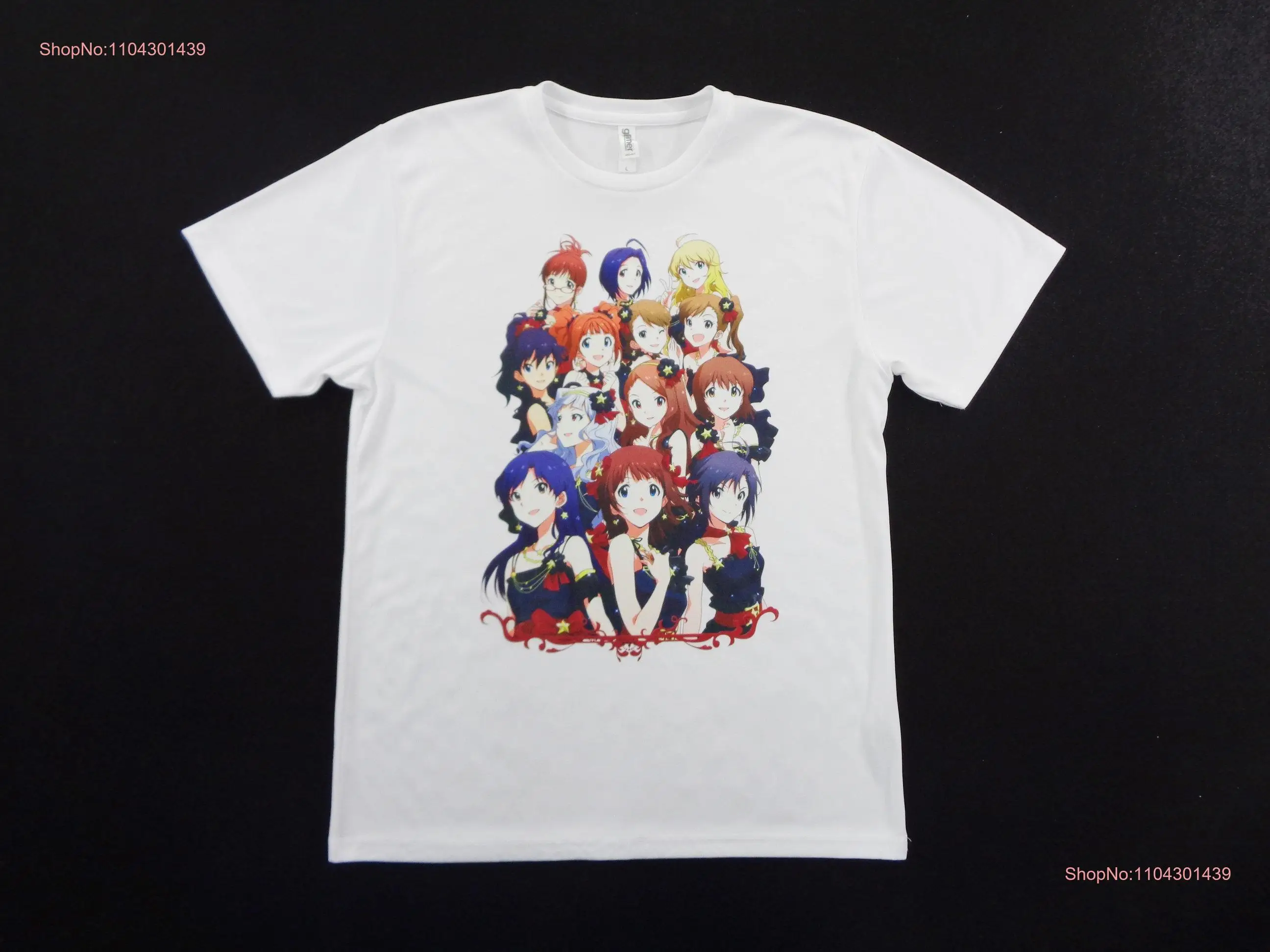 Anime T Shirt Womens Polyester Size L long or short sleeves