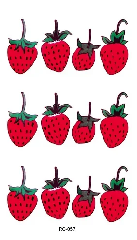 Strawberry Fake Tattoo Stickers Cute Fruit Waterproof Temporary Stickers For Girls  Kids Women Taty Tatuagem